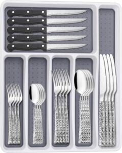 AIVIKI Hammered Silverware Cutlery Set In Dubai