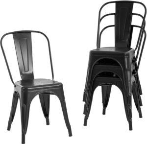 FDW Metal Dining Chairs Set In UAE